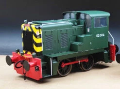 Class 02 BR Green 02004 (Wasp Stripes, No BR Logo) Diesel Locomotive - Weathered