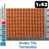 Arabic Tile Terracotta O/1:43 Self Adhesive 3D Textured Sheet -HORNBY Sales Store 043TA112 a