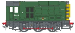 Class 08 D3201 BR Green Late Crest With Wasp Stripes Diesel Shunter Locomotive - DCC Fitted