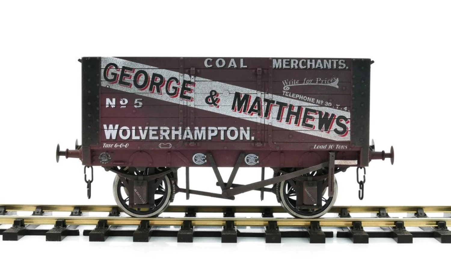 7 Plank Wagon 9' Wheelbase Geoge & Matthews 5 - Weathered 2 7 Plank Wagon 9' Wheelbase Geoge & Matthews 5 - Weathered - Image 2
