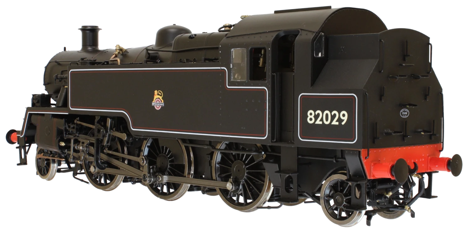 British Railways Standard 3MT 2-6-2T Lined Black Early Crest 82029 - Steam Tank Locomotive - DCC Fitted 2 British Railways Standard 3MT 2-6-2T Lined Black Early Crest 82029 - Steam Tank Locomotive - DCC Fitted - Image 2
