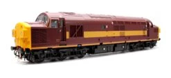 Class 37/0 (split Headcode) EW&S Red/Gold Unnumbered Diesel Locomotive