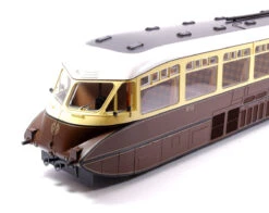 Streamlined Railcar 10 Lined Chocolate & Cream GWR Monogram Diesel Locomotive -HORNBY Sales Store MG 8265