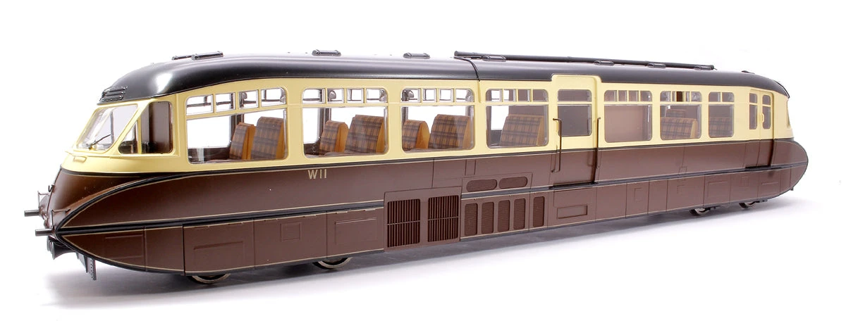 Streamlined Railcar W11 BR Lined Chocolate & Cream Diesel Locomotive - DCC Fitted 1 Streamlined Railcar W11 BR Lined Chocolate & Cream Diesel Locomotive - DCC Fitted