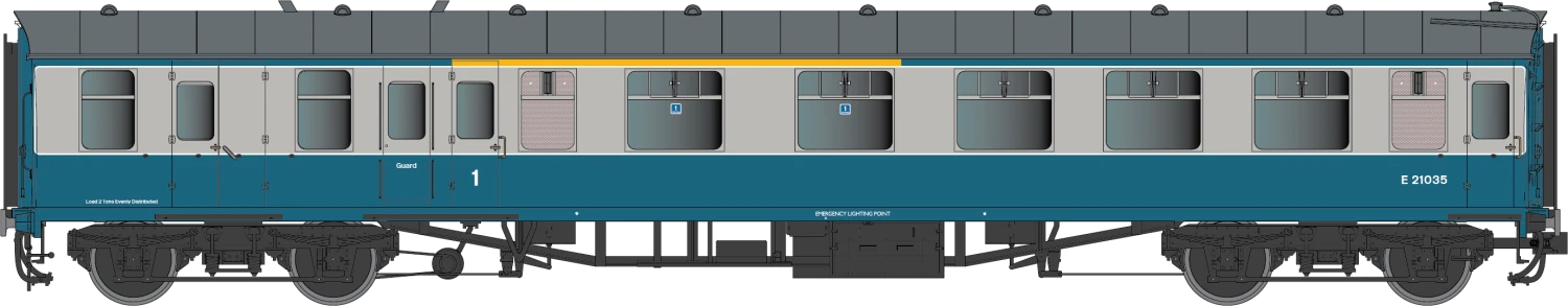 BR Mk1 Blue/Grey BCK E21035 Eastern Region - DCC Fitted 1 BR Mk1 Blue/Grey BCK E21035 Eastern Region - DCC Fitted