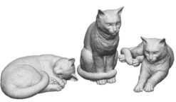 O Gauge Pets, Wildlife & Livestock - Tabby Cats - Pack Of 3