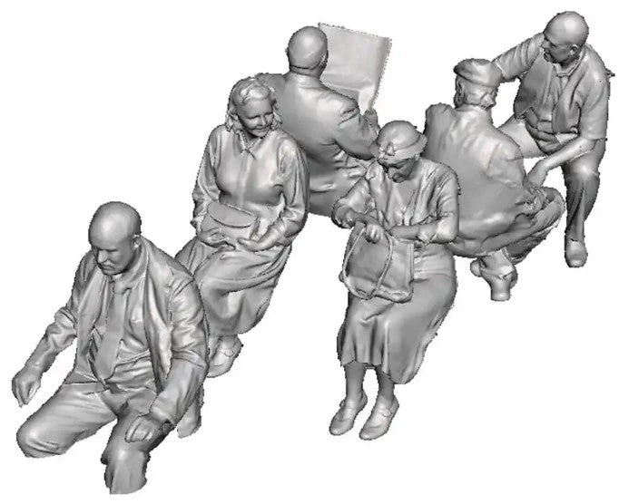 O Gauge 1948-1968 British Railways - BR AEC Railcar Passenger Pack 1 O Gauge 1948-1968 British Railways - BR AEC Railcar Passenger Pack