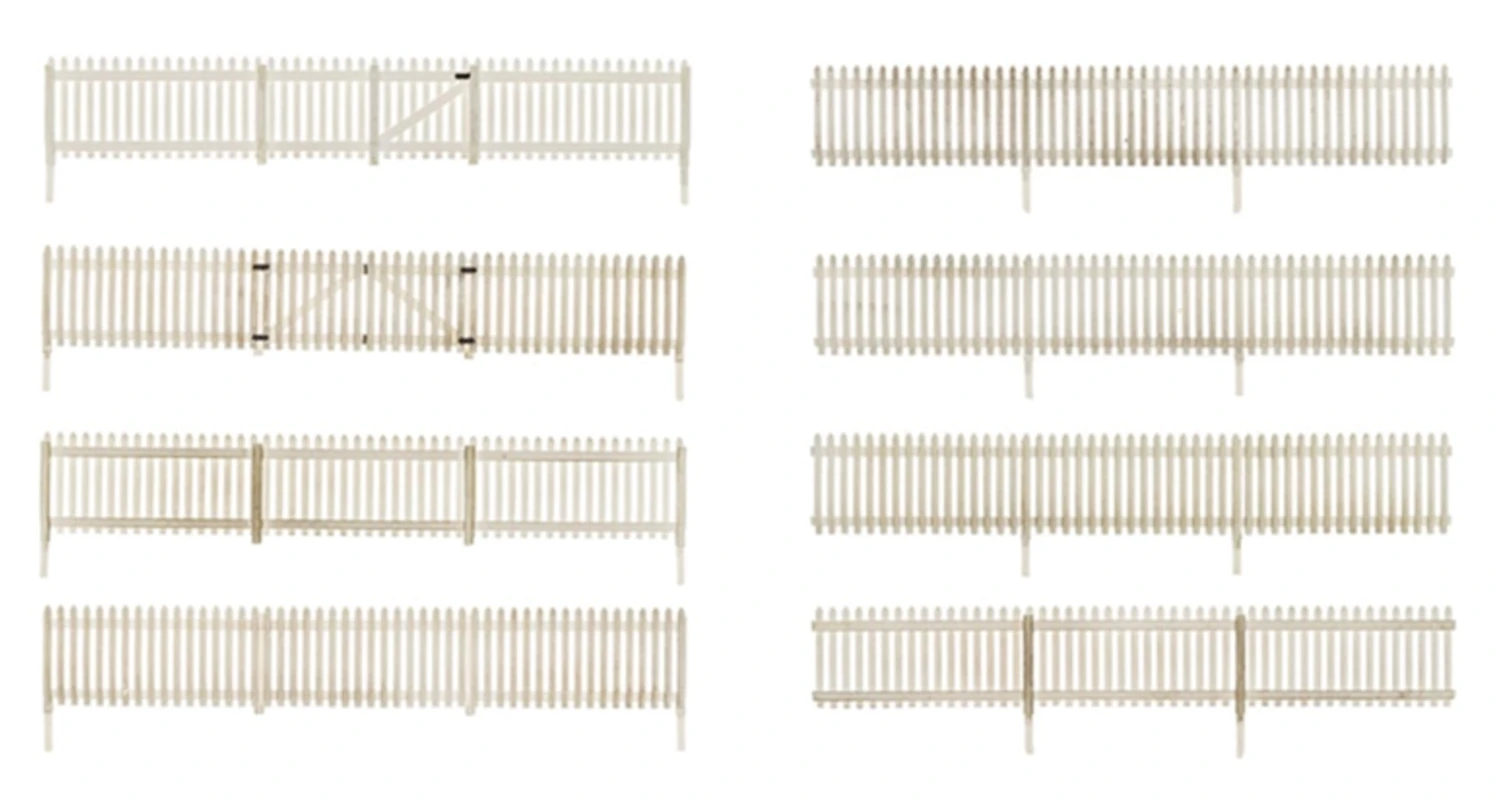 Woodland Scenics A3004 O Picket Fence 2 Woodland Scenics A3004 O Picket Fence - Image 2