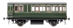Stroudley 4 Wheel Electrically Lit Brake 3rd Southern Lined Green 4142 - DCC & Light Bar Fitted