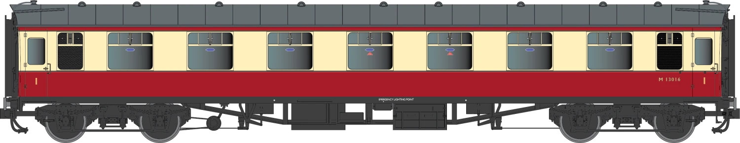 BR Mk1 Crimson & Cream FK E13021 Eastern Region - DCC Fitted 1 BR Mk1 Crimson & Cream FK E13021 Eastern Region - DCC Fitted