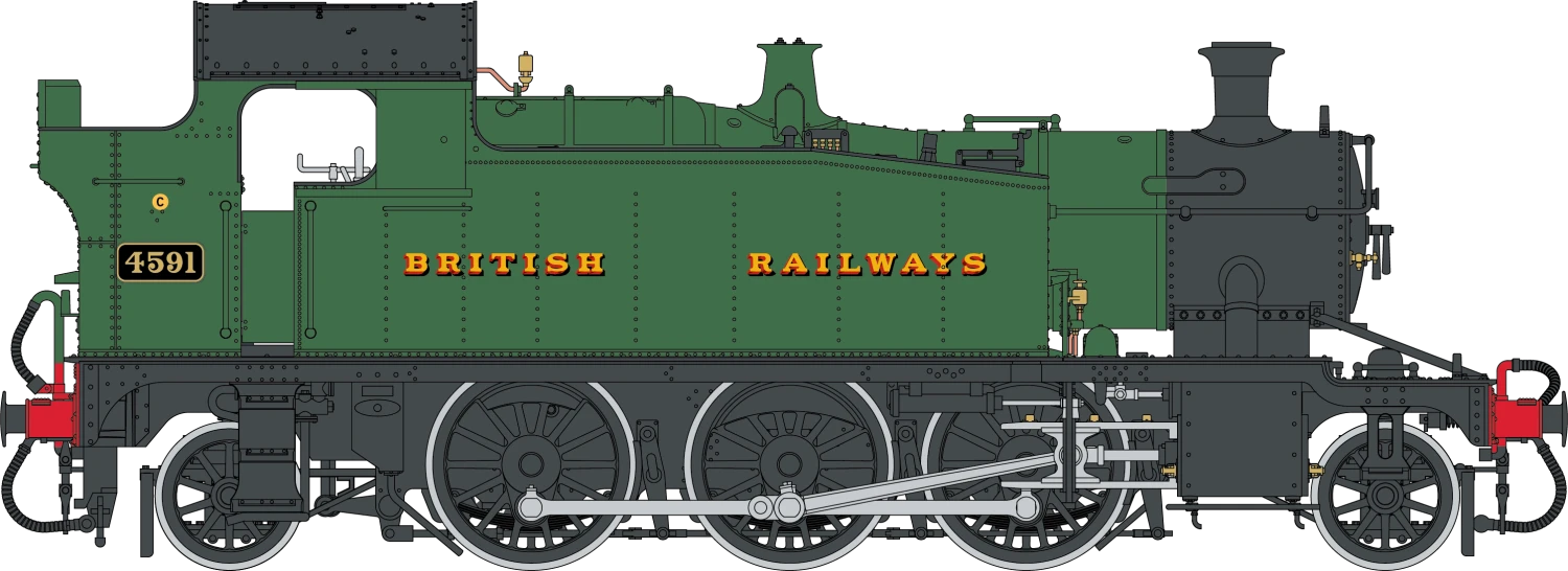 Class 55xx 2-6-2 ’British Railways’ Green 4591 Steam Locomotive 5 Class 55xx 2-6-2 ’British Railways’ Green 4591 Steam Locomotive - Image 5