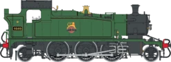 Class 55xx 2-6-2 BR Early Crest BR Lined Green 4585 Steam Locomotive - DCC Sound Fitted