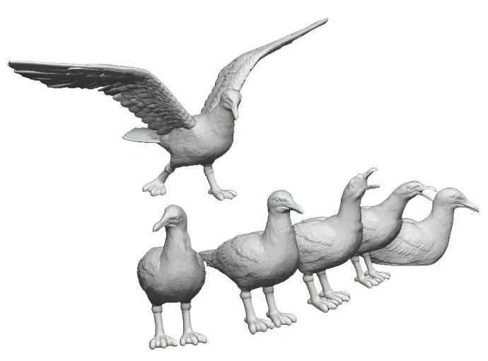 O Gauge Pets, Wildlife & Livestock Seagulls - Pack Of 12 1 O Gauge Pets, Wildlife & Livestock Seagulls - Pack Of 12