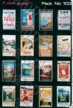 O Gauge GWR Travel Posters Small